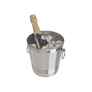 Cubo de hielo de acero inoxidable de metal único personalizado con mango o enfriador de champán para Bar en casa y fiestas al aire libre - Product Image 2