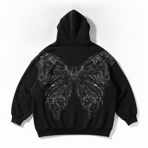 Custom <b>Men's</b> Winter Gothic Style Printed Hoodie Baggy Streetwear Vintage Oversized Sweatshirt Manufacturers - Product Image 3