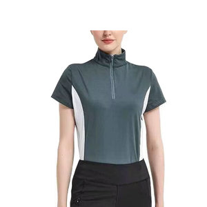 Wholesale Women Breathable Polyester Spandex <b>Short</b> <b>Sleeves</b> Competition Customised Logo Equestrian Horse Riding <b>Base</b> <b>Layer</b> - Product Image 6
