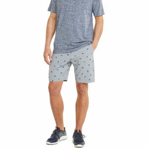 Shorts Bermuda Homme Gris Clair Imprimé Motif Parapluie Séchage Rapide Coupe Décontractée Taille Mi-Haute Boutons et Poches - Product Image 2