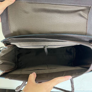 Sac à main de style occidental Sac à bandoulière en cuir usiné à la main pour femmes Sac à bandoulière en damier Sac fourre-tout à bandoulière avec poignée tressée - Product Image 6