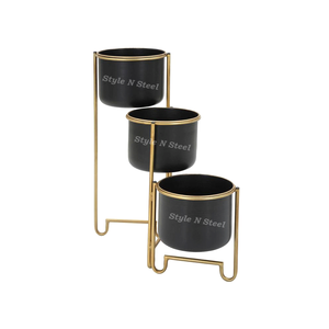 Iron Powder Coated Durable Multi-Purpose Modern Classic Floor & Indoor Outdoor Planter Drainage - Product Image 1