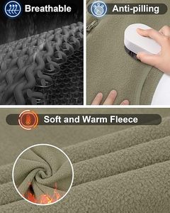 Gilet sans manches léger beige pour homme, col montant, fermeture éclair intégrale, décontracté, pour voyage et activités de plein air - Product Image 5