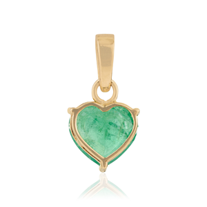 Good Quality Best Price Minimal Natural <b>Emerald</b> Heart Shape <b>Pendant</b> Latest Design 14K Solid Yellow Gold May Birthstone Jewelry - Product Image 6