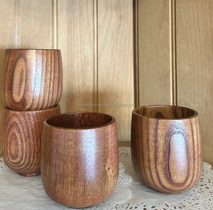 Personalised Wooden Glass <b>Large</b> Size Best Quality Piece Wooden Glass Natural Wood Drinking <b>Cup</b> <b>Tea</b> - Product Image 5