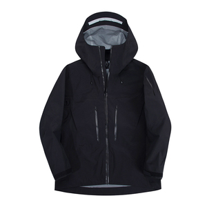 Veste matelassée sportive imperméable à capuche pour homme, noire, en polyester, fermeture éclair, vêtement d'hiver, coupe classique - Product Image 1