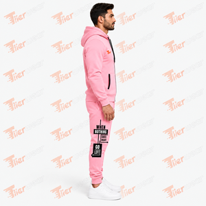 New 2026 High Quality Custom Men's Winter Solid Tracksuits Zip-Up Hoodie and <b>Sweatpants</b> <b>Set</b> 100% Cotton - Product Image 3