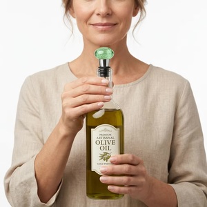 Tapón Metálico para Botellas con Burbuja de Vidrio en la Parte Superior, Cierre Hermético para Botellas de Vino - Product Image 2