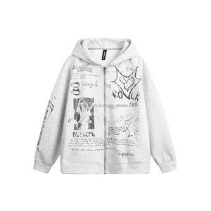 Sweat à capuche en coton polaire avec impression personnalisée pour hommes Sweat-shirt à fermeture éclair de haute qualité Sweat à capuche noir Sweat à capuche pour hommes - Product Image 3