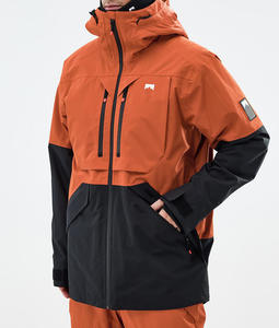 Chaqueta de Snowboard Personalizada 2026 en Color Naranja y Negro, Impermeable, Térmica y Resistente al Viento, Ropa de Esquí con Paneles Personalizados, Fabricación OEM ODM - Product Image 1