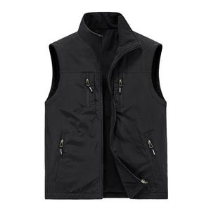 [Double-sided Wear] Waterproof Formal Fleece Winter Reversible Vest Outer Wear Quick-drying Breathable Men's Thin Zipper Large - Product Image 1