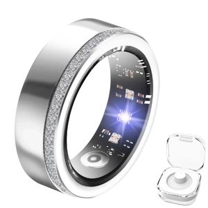 Anello Smart di Lusso con Diamanti per Donne 2025, Elegante Gioiello Fitness con Circuiti Visibili, Monitoraggio della Salute 24/7 - Product Image 1