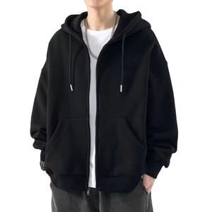 Premium Men's Zipper <b>Hoodie</b> Heavyweight 400GSM Cotton Fleece Custom Logo Streetwear <b>Full</b> <b>Zip</b> <b>Up</b> <b>Hoodie</b> Latest 2026 Style - Product Image 3