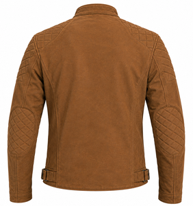 Veste de moto en cuir nubuck véritable pour homme, certifiée CE et UKCA, classement AAA, pour l'hiver et l'été, protections CE niveau 2 - Product Image 2