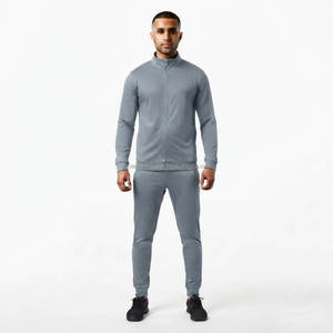 Conjunto Deportivo para Hombre, Chaqueta y Pantalón con Cierre Completo, Corte Ajustado, Ropa Deportiva, OEM, ODM, Logotipo Personalizado, Proveedor de Fábrica - Product Image 1