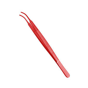 Pinzas Curvas Rojas con Empuñadura Dentada de 7 Pulgadas, Puntas de Precisión para Uso Delicado - Product Image 4