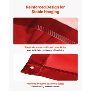 2 Pezzi Tende Protettive in Vinile Ignifugo 6x8FT per Saldatura, Schermo di Sicurezza con Protezione UV a 6 Livelli - Product Image 5