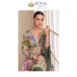 Venta al por Mayor de Ropa India de Nuevo Diseño, Estilo Tradicional, Ropa Casual, Kurti Plazzo de Chinnon Auténtico con Bordado - Product Image 4