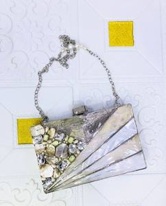 Bolso de mano cuadrado Fusion Republik para fiesta de noche para mujer, con cierre magnético, correa de cadena y forro de poliéster - Product Image 5