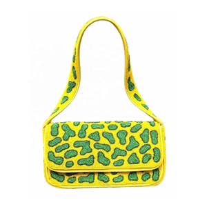 Bolso de Hombro con Cuentas de Semillas, Novedad 2026, con Patrón Marino en Tendencia, Bordado a Mano, Bolso con Solapa de Cuentas, Bolso de Diseño Elegante - Product Image 3