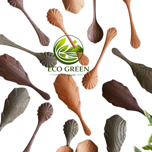 Ensemble de cuillères en bois, ustensiles de cuisine en bois naturel faits à la main, outils de cuisson rustiques, outils de service, écologiques, fournitures pour la maison et les restaurants - Product Image 4