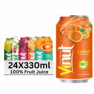 Jus de Carotte Fraîchement Pressé Naturel en Canette Aluminium 330ml Sans Sucre Ajouté pour Fournisseur en Gros OEM ODM Marque Privée - Product Image 1