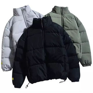 Mens Premium Quality Solid Zip Up Oversize Puffer Jacket <b>Winter</b> Warm Custom <b>Quilted</b> Waterproof Down Jacket - Product Image 1