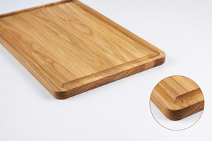 Planche de service rectangulaire en bois de frêne, bords biseautés, sans poignée, pour la restauration fine, OEM personnalisé, Vietnam - Product Image 6