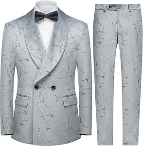 Nouvel Arrivage Costume de Smoking Homme Sur Mesure Croisé Imprimé Craquelé Couleur Dorée Blazer Britannique Smoking Homme Costume de Marié - Product Image 2