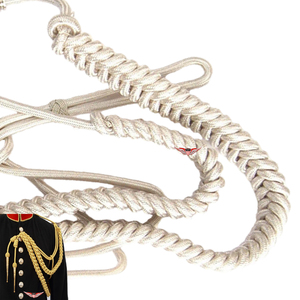 <b>Dress</b> Aiguillette <b>Silver</b> <b>Dress</b> Aiguillette <b>Silver</b> Bullion wire aiguillettes Hand knitted Aiguillettes - Product Image 4