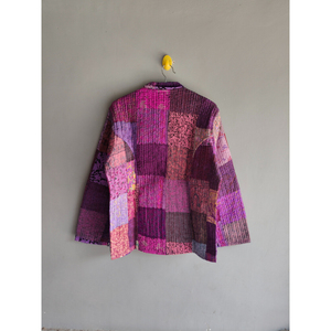 Chaqueta de dormir acolchada de seda y algodón con cuello alto y botones frontales, estilo lounge, con logo personalizado, para mujer, ideal como regalo. - Product Image 6