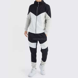 Ensemble de jogging de sport personnalisé de haute qualité pour homme, tenue décontractée, survêtement pour homme, survêtement 2 pièces avec fermeture éclair intégrale - Product Image 2