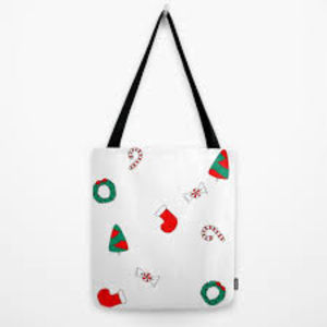 Bolsa de asas de Navidad personalizada de alta calidad Artículo de seda personalizado Patrón de estilo Carta Promoción Aus para exportación - Product Image 6