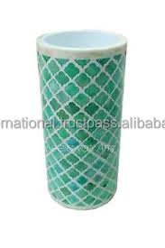 Vase à fleurs en incrustation d'os de meilleure qualité couleur noir et blanc et meilleur design pour la décoration de la maison et du mariage de vase à fleurs - Product Image 4