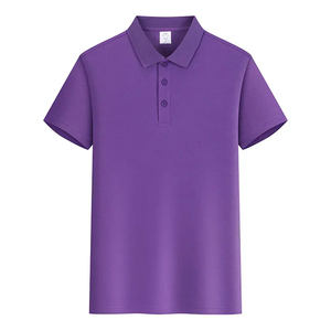Men's Pink Short Sleeve Polo Shirt Solid Color Oxford Fabric Regular Fit Button Closure Casual Style Woven Material - Product Image 2