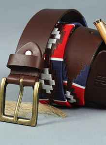 เข็มขัดโปโลหนังทอสไตล์อาร์เจนตินาคุณภาพสูง น้ำหนักเบา ผลิตตามสั่ง ขายส่ง พร้อมงานปักมือแบบกาวโช RUB - Product Image 2