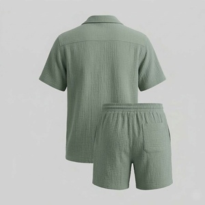 Conjunto de Verano Informal de Punto de Algodón de Dos Piezas, Ropa Deportiva de Secado Rápido, Proveedor Mayorista, Conjunto de Verano Personalizable para Hombre - Product Image 2
