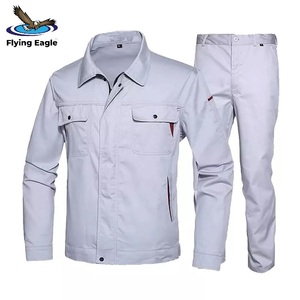 High Visibility Workwear <b>Uniform</b> Reflective Two Tone Safety Jacket Pants Set Waterproof Breathable <b>Construction</b> Workwear - Product Image 3