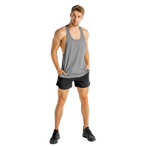 เสื้อกล้ามผู้ชายแบบแห้งเร็ว สวมใส่สบาย ปรับแต่งได้ เหมาะสำหรับออกกำลังกาย วิ่งมาราธอน ผ้าโพลีเอสเตอร์ ซับลิเมชั่น ล้างสี ไซส์ XL - Product Image 1