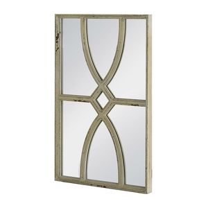 Set 2 <b>Distressed</b> White Wooden Framed <b>Mirrors</b> 16\"x23\" Rectangular Wall <b>Mirror</b> Vertical Horizontal Home Decor Living Room - Product Image 2