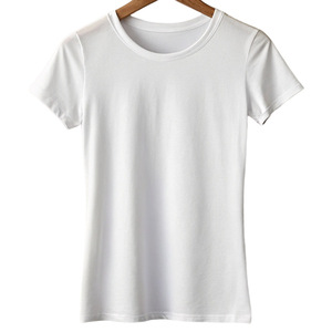 T-shirt en coton pour femme, coupe classique, léger, respirant, séchage rapide, uni, tricoté, été, décontracté - Product Image 1