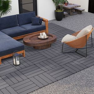 Set di 9 Piastrelle Incastrabili per Pavimenti Esterni, Impermeabili e Resistenti alle Intemperie, per Balconi, Porticati e Giardini - Product Image 3