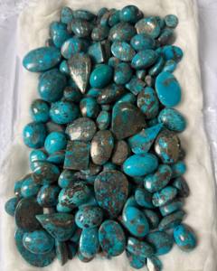 Lot de cabochons en turquoise mélangée AAA+++ – Pierres précieuses en turquoise naturelle en vrac, formes variées pour la fabrication de bijoux, vente en gros - Product Image 2