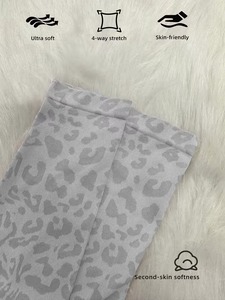 Women's High-Waisted Leopard Print Leggings | Sublimation <b>Animal</b> <b>Pattern</b> Gym Tights | Lightweight Polyester Spandex Fitness Pant - Product Image 6