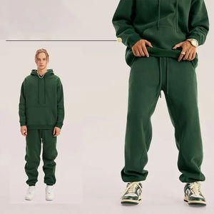 ชุดเซ็ตเสื้อฮู้ดดี้และกางเกงขายาวทรงโอเวอร์ไซส์ ผ้าฟลีซ ระบายอากาศได้ดี สีพื้น แบบสวมใส่สบาย ทรงปกติ สำหรับฤดูหนาว สไตล์สปอร์ต ปี 2026 รุ่น Unisex - Product Image 5