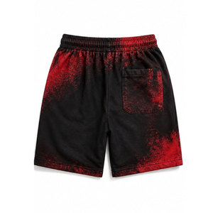 Pantalones Cortos Deportivos para Hombre, Estampados de Hip Hop, Degradado Rojo y Negro, Personaje de Dibujos Animados, Cordón Ajustable, Cintura Media, Transpirables, con Bolsillos - Product Image 3