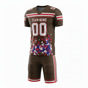 Ensemble personnalisable de maillot et short de football américain avec position du logo sur le devant - Product Image 5