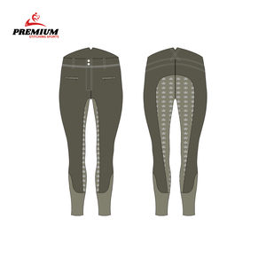 Pantalones de equitación personalizados con bolsillo, leggings de moda con estampado digital, pantalones de montar con asiento completo de silicona, mallas ecuestres para mujer - Product Image 1