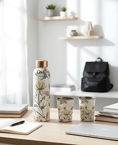 Bouteille d'eau en cuivre pur à 100 %, style classique, grande capacité, anti-fuite, écologique, pour usage domestique, finition lisse, prix de gros - Product Image 3