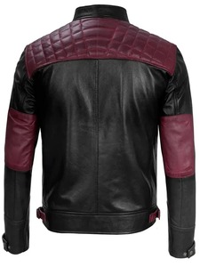 เสื้อแจ็คเก็ตหนังมอเตอร์ไซค์สีดำสำหรับผู้ชาย ยี่ห้อฟรานซ์ - Product Image 3